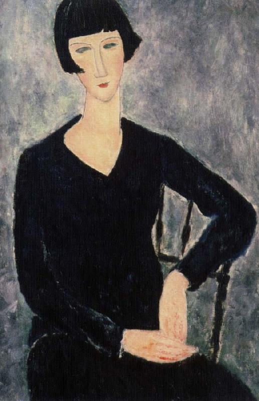 Amedeo Modigliani sittabde kvinna i blatt oil painting picture